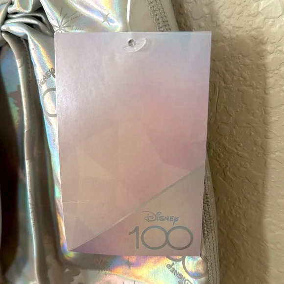 Disney 100 girls skirt skort 12/14. Metallic silver. Mickey Minnie Pluto NEW - Picture 4 of 8